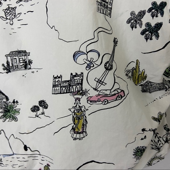 Zara Basic Desert Print Side Tie Top Sz XS - Picture 4 of 8